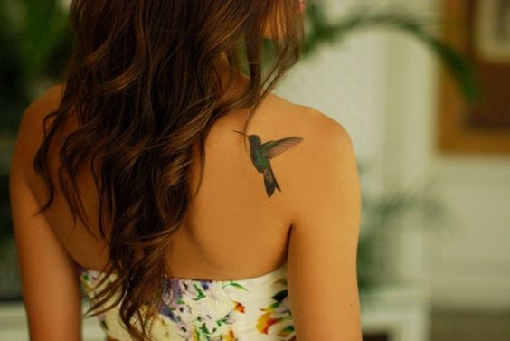 bird tattoos for women on back shoulder