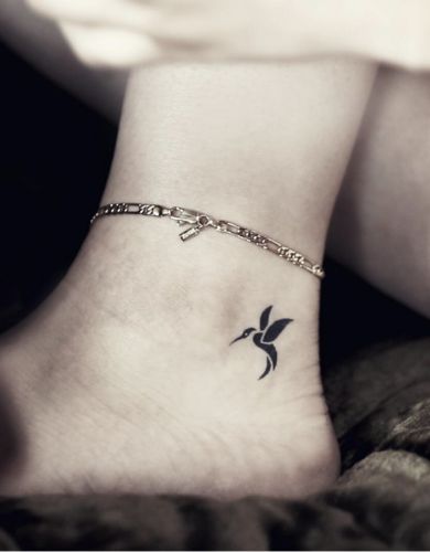 bird tattoos for women on ankle