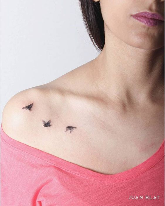 small bird tattoos for women on shoulder