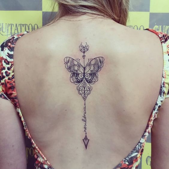 butterfly tattoos for women back