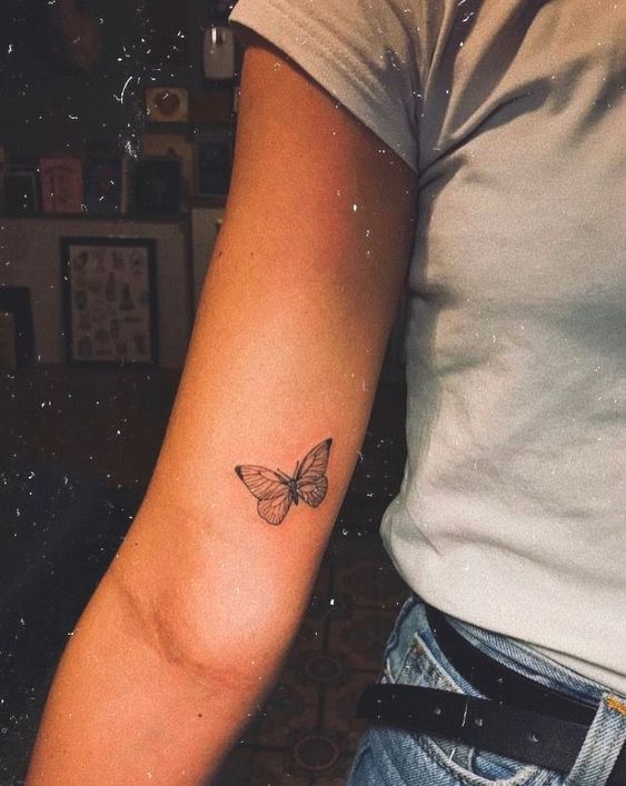 butterfly tattoos for women on upper arm