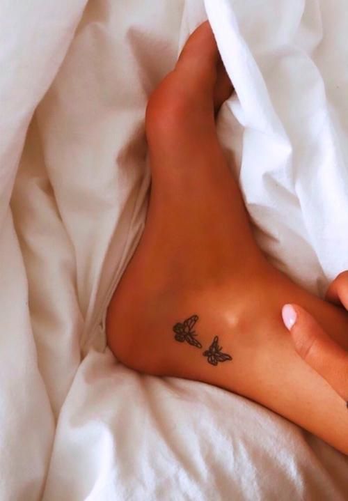 butterfly tattoos for women on ankle