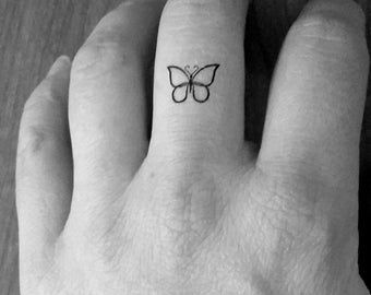 butterfly tattoos for women on finger