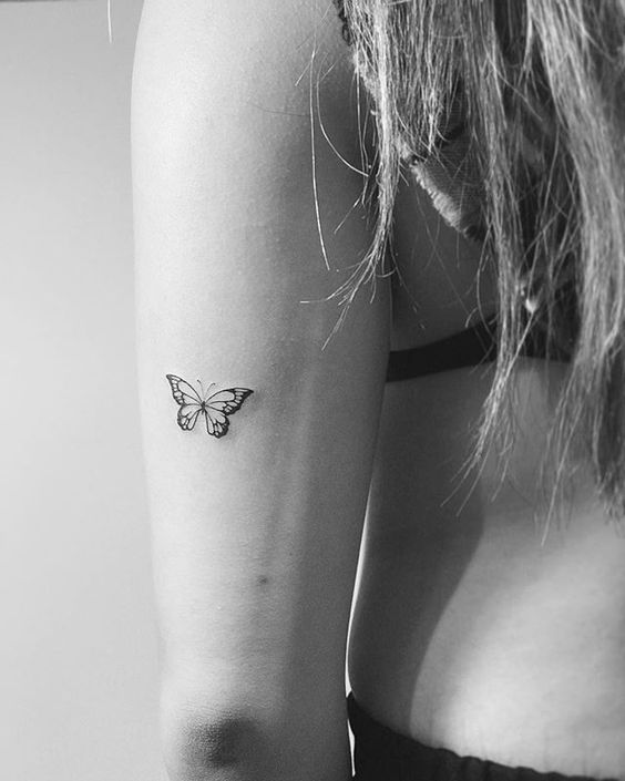 butterfly tattoos for women on upper back arm