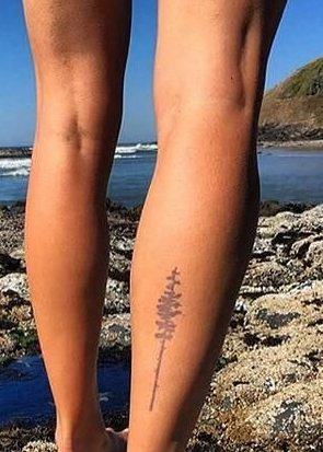 Tree Tattoo on Back Leg