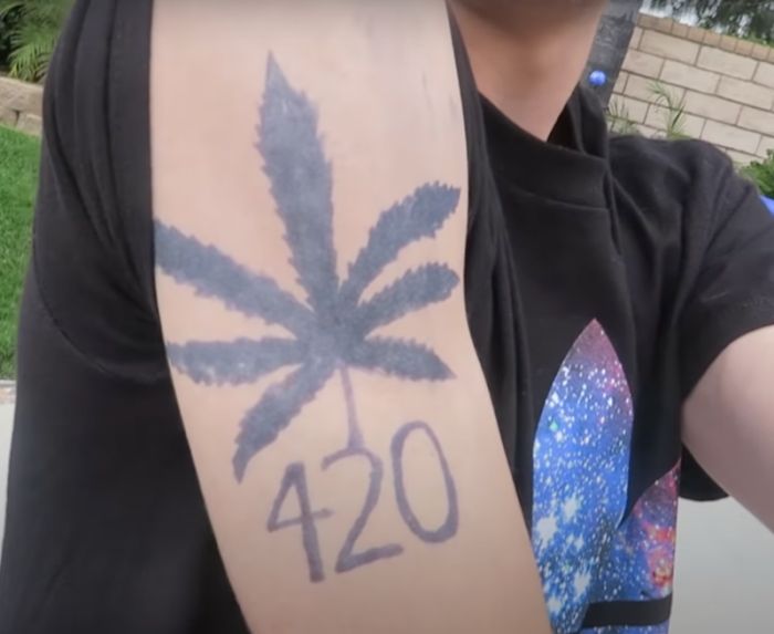 Flower 420 Tattoo